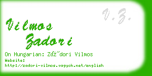 vilmos zadori business card